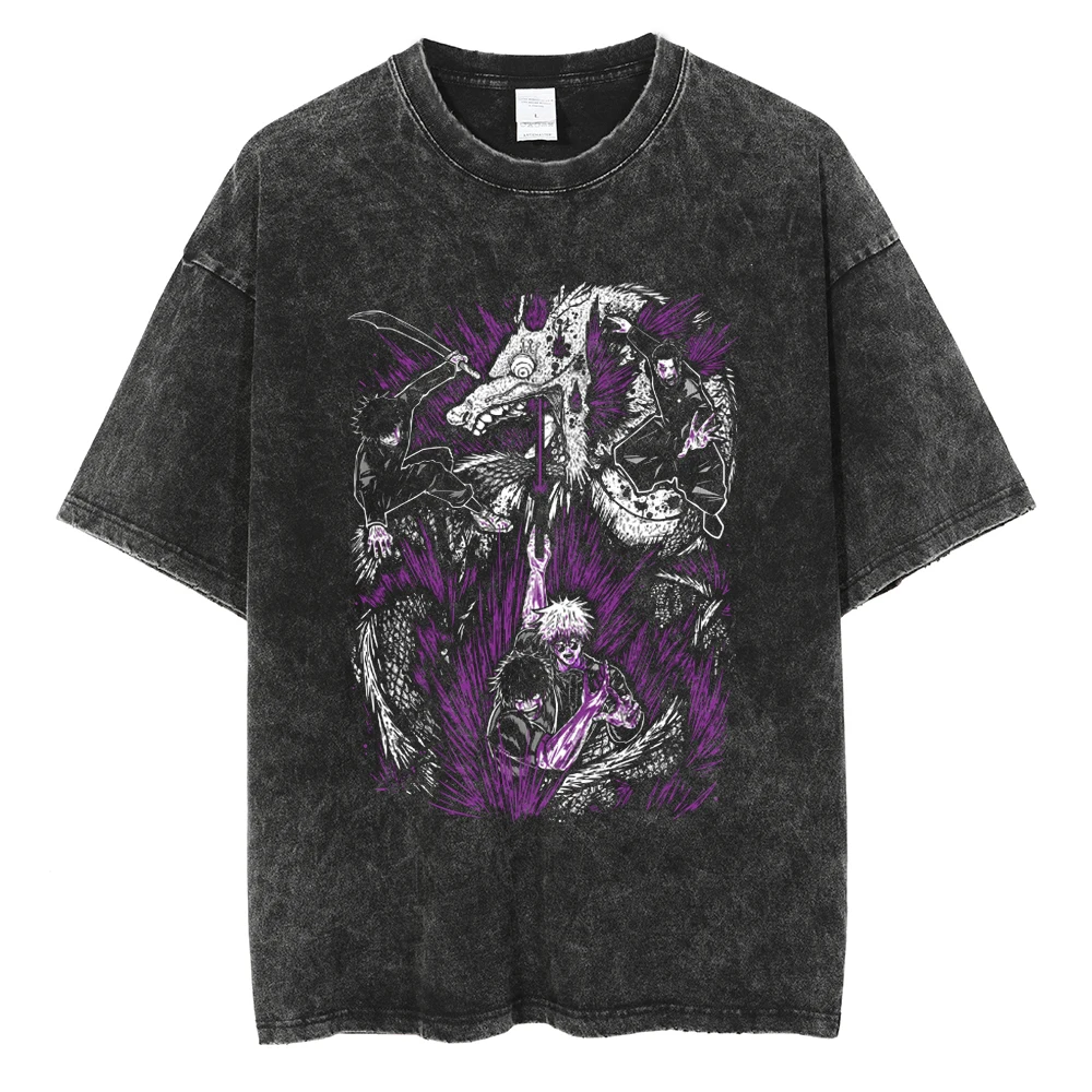 

Men Vintage Oversize T Shirt Unisex Harajuku Streetwear Anime Graphic Print T-Shirt Men Summer Short Sleeve Cotton Tshirt