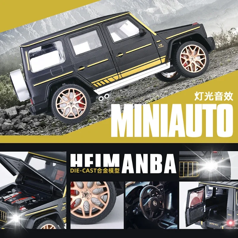 1:18 Mercedes Benz G63 AMG Off-roadรถจําลองDiecastโลหะผสมรุ่นรถเสียงดึงกลับคอลเลกชันของเล่นเด็กของขวัญ