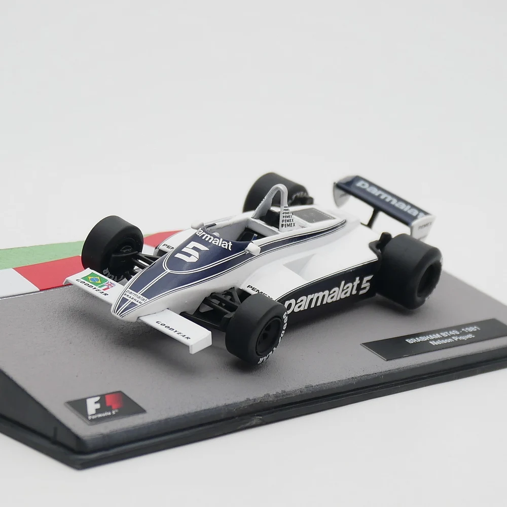 Ixo 1:43 Racing Nelson Piquet 1981 Brabham BT49 Diecast Car Model Metal Toy Vehicle