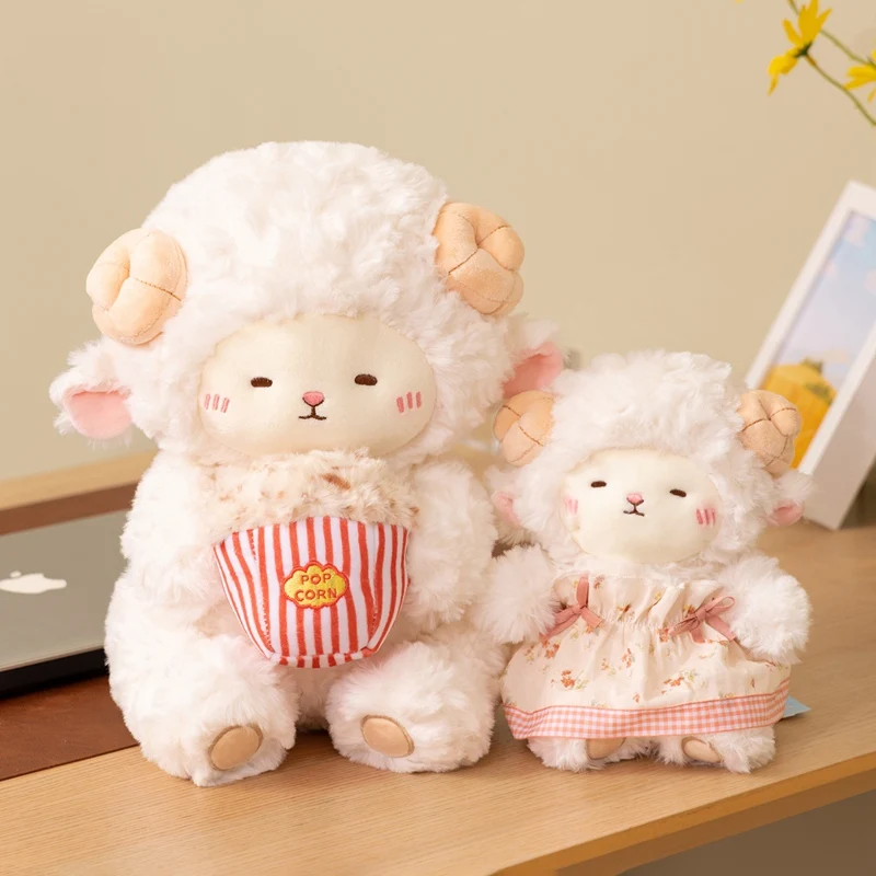 

Sheep Plush Toys Popcorn Lamb Stuffed Doll Soft Kid's Accompany Toys Cute Girls Room Decor Toys Exquisite Birthday Gifts