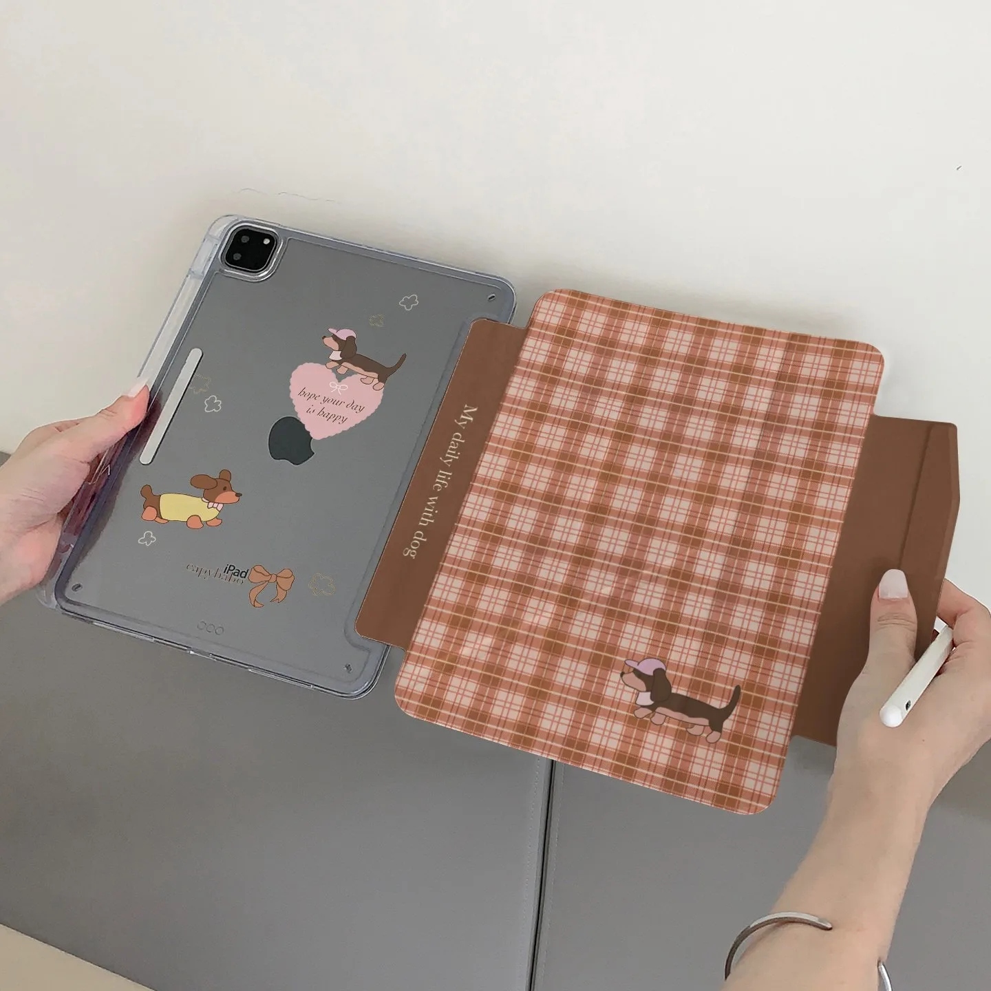 Dachshund MagneticBuckle PenSlot Tablet Case For iPad Mini6 7 Pro2025 2024 2022 2021 2020 2019 2018 2017 11 10th Air 2 3 4 5 6 7