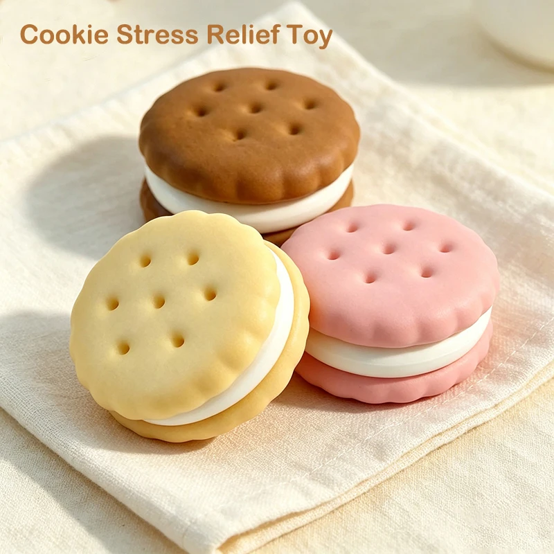 Big Cookie Soft Toy Sandwich Cookie Slow Rising Press Relax Rebounding Stress Relief Anti Stress Biscuit Autism Therapy
