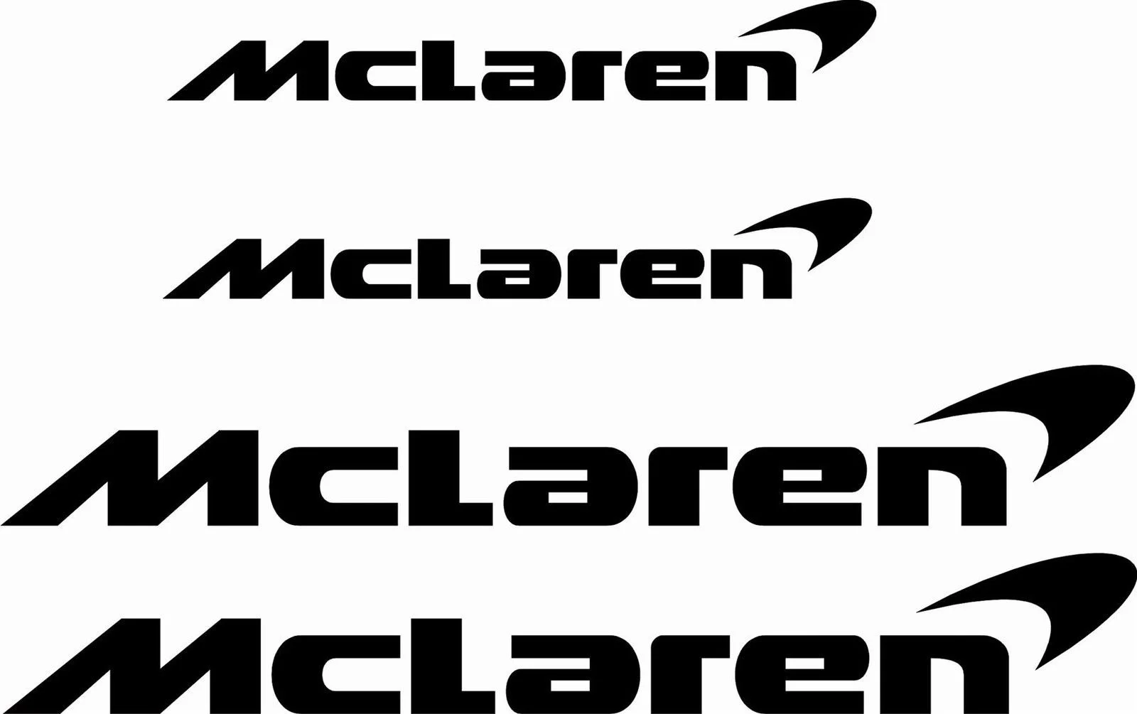 

4 шт./набор, виниловые наклейки для автомобилей Mclaren