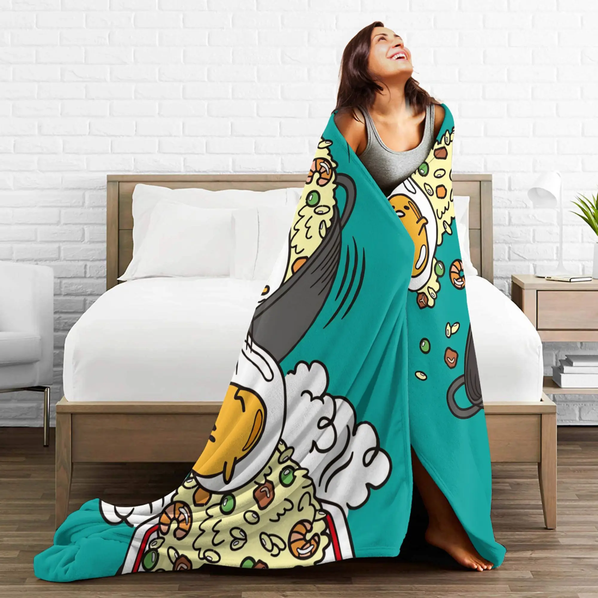 كسول البيض Gudetama بطانية قطيفة صبي فتاة الفانيلا رمي بطانية للأريكة كرسي لينة تصميم جودة المفرش هدية عيد ميلاد