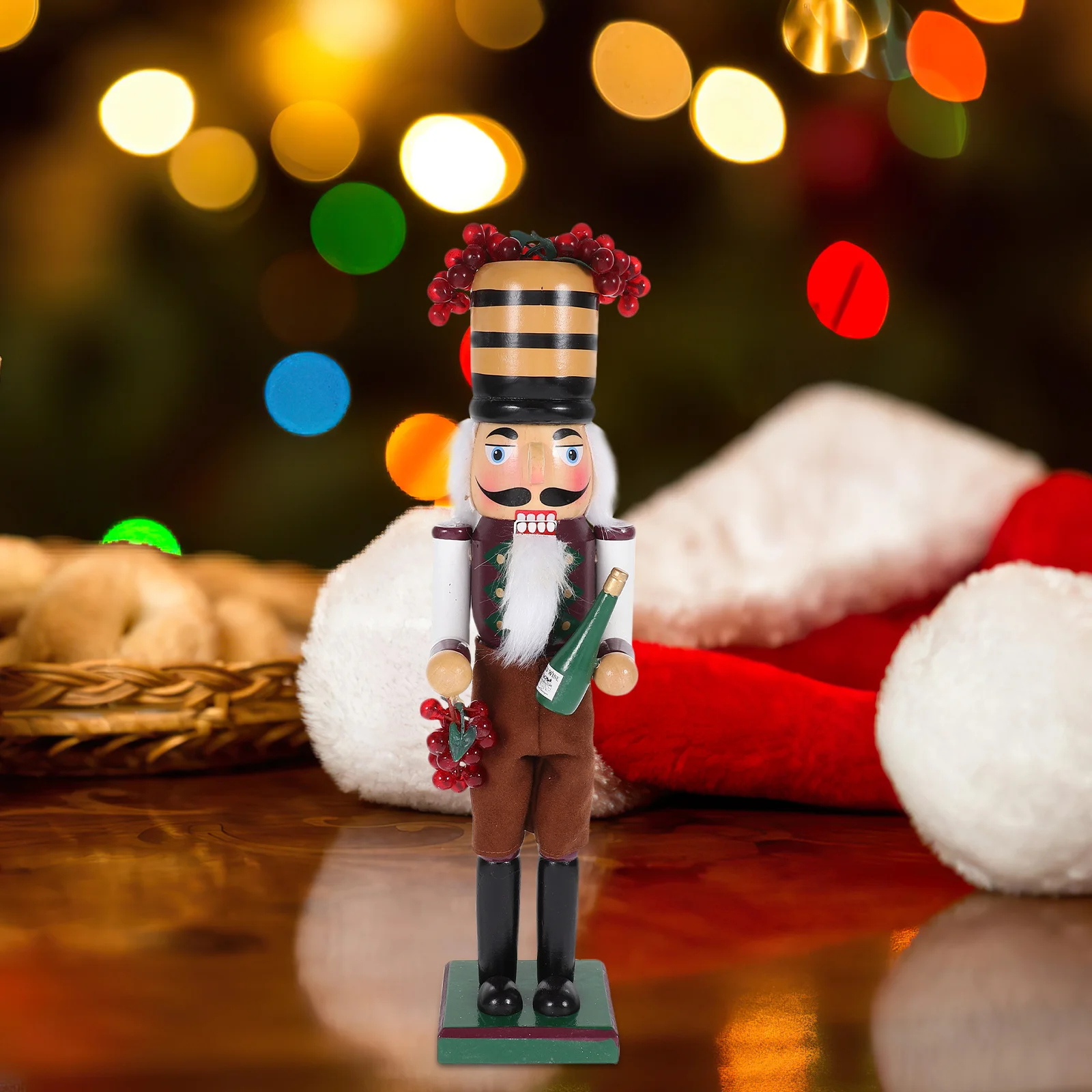 

Cute Nutcracker Wood Craft Christmas Decoration Tabletop Ornaments Festival Decor Small Figures Xmas Gift For Home Desktop