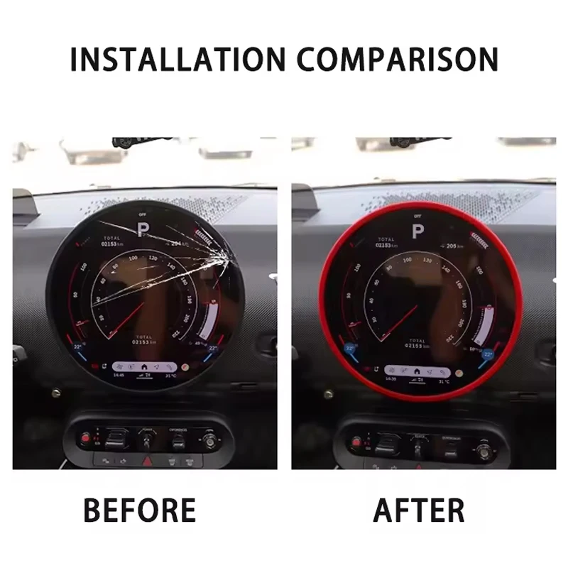 Car Silicone Central Control Screen Frame Protect For Mini Cooper S U25 J01 F56 F55 J05 Countryman EV E SE 2024-2025 Accessories