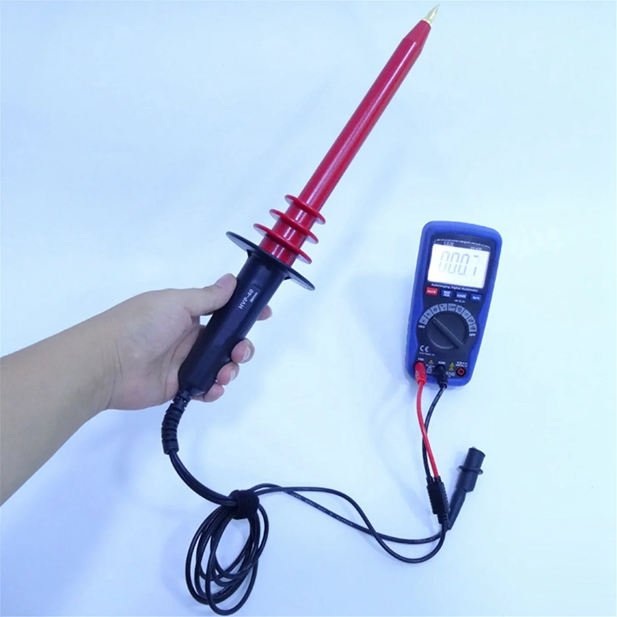 ABXHH HPV-40 Высоковольтный мультиметр 40 кВ Зонд 1000 Высоковольтный стержень обнаружения затухания Зонд переменного тока 10 МГц 0-40 кВ 1000:1