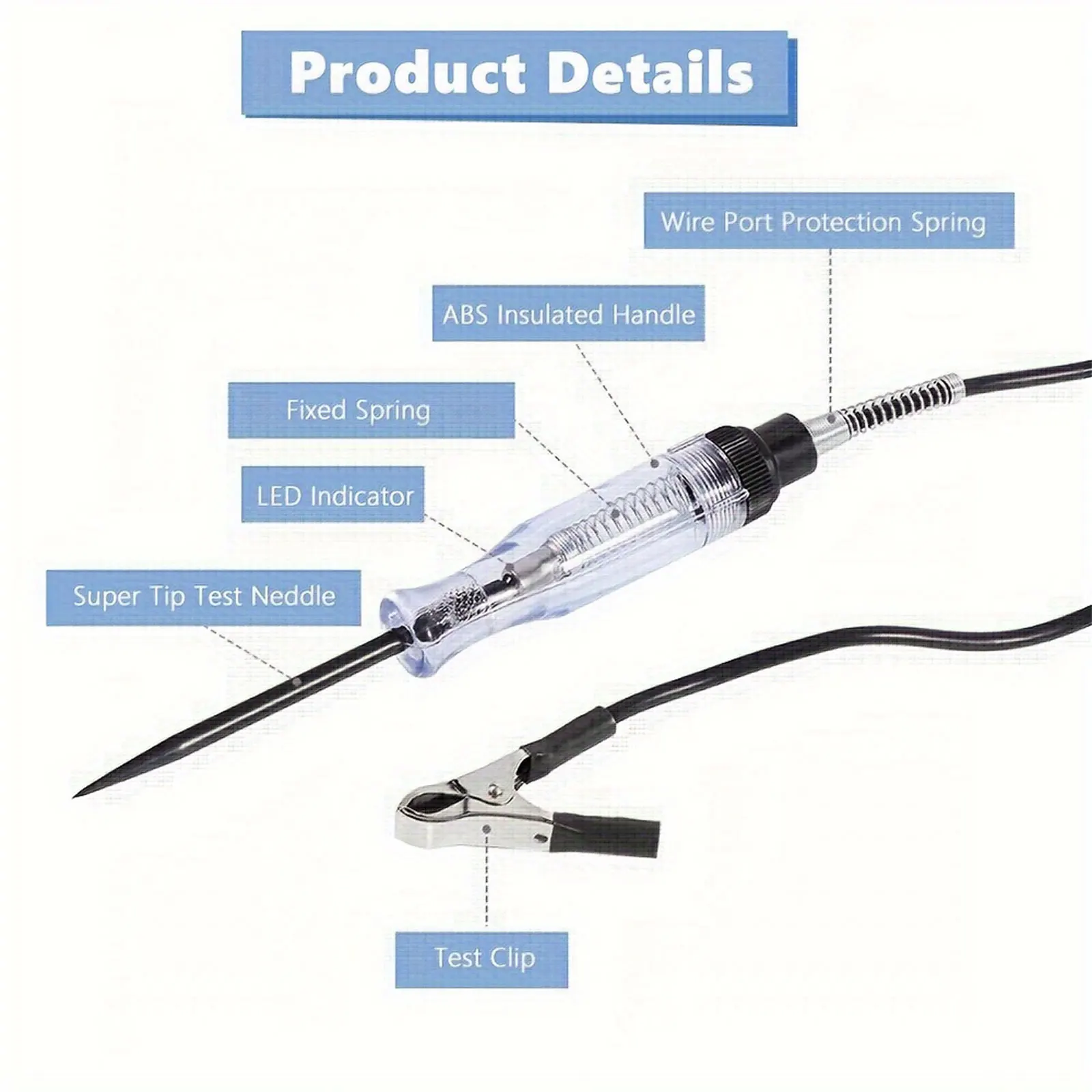 Car Truck Voltage Circuit Tester Auto 6V 24V Tools Car Diagnostic Probe Test Pen Light Bulb Electric Measuring Pen Tools