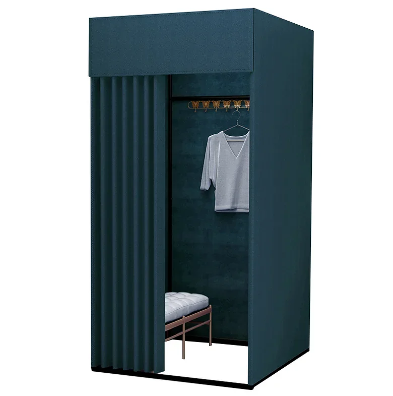 

Clothing store mobile fitting room Curtain Mall temporary activities simple dressing room portable changing display rack