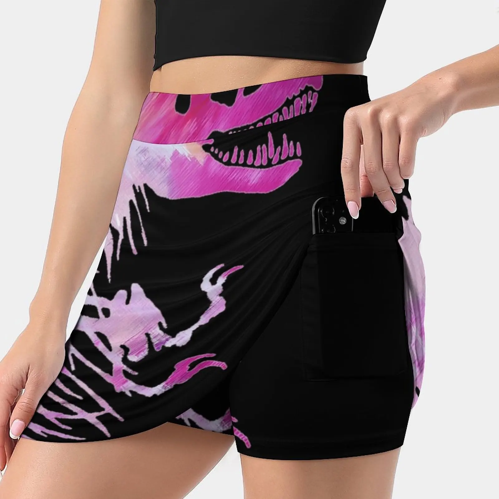 Fabulous Rex Women's skirt Mini Skirts A Line Skirt With Hide Pocket T Rex World Dinosaur Funky Rainbow Bite Funkosaurus Fun