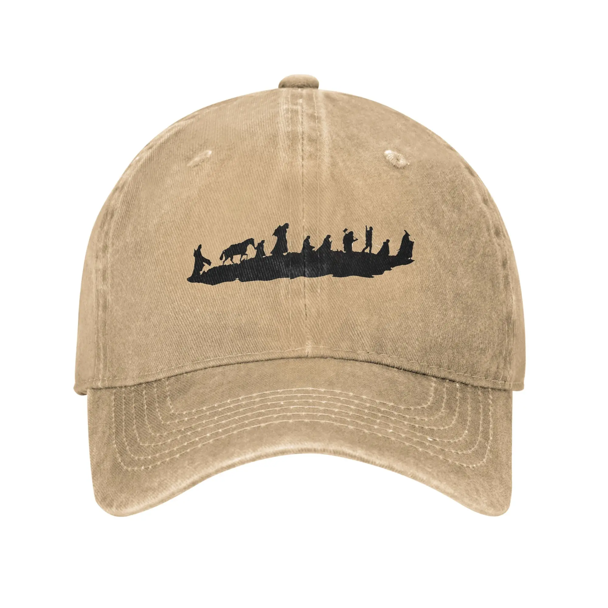 Gorra de béisbol lavada The Fellowship, gorra trucker de verano para mujer y hombre, diseño de meme de Los Señores de los Anillos, gorra snapback con protección solar