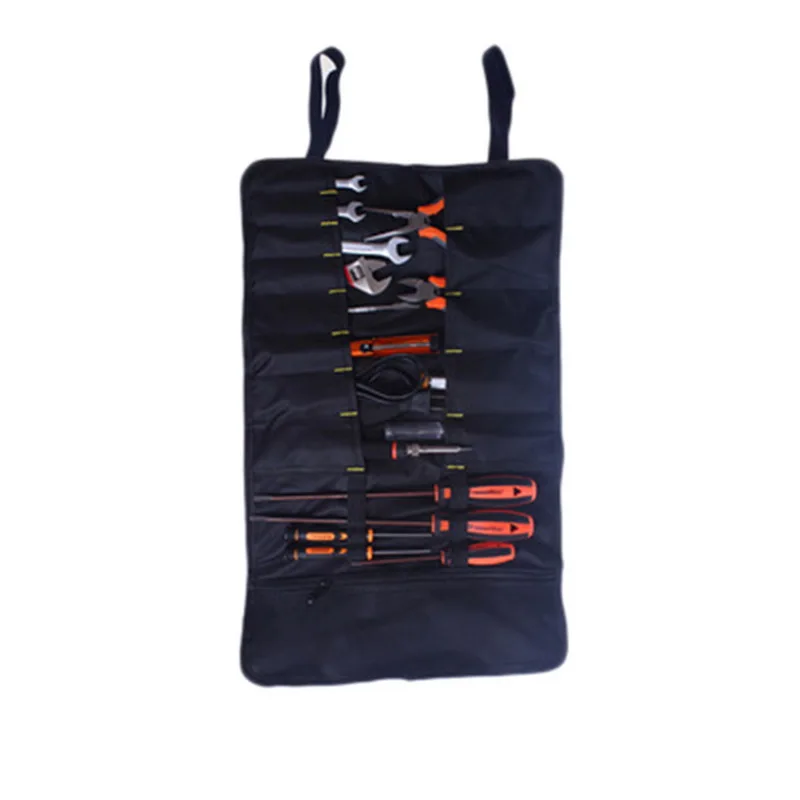 Sac à Outils Portable en Rouleau de Toile pour Poudres, Tournevis, Pince, Étui de Rangement