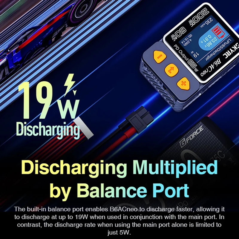 Nowa inteligentna ładowarka SkyRC B6ACneo Ładowarka do utrzymywania równowagi akumulatora LiPo Ładowarka B6AC Neo AC/DC do samochodów RC Łódź