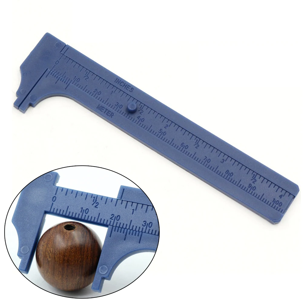 2pcs 0-100mm Mini Plastic Vernier Caliper Double Scale Ruler Measure Buddhist Beads Walnuts Jewelry Antique Measuring Tools