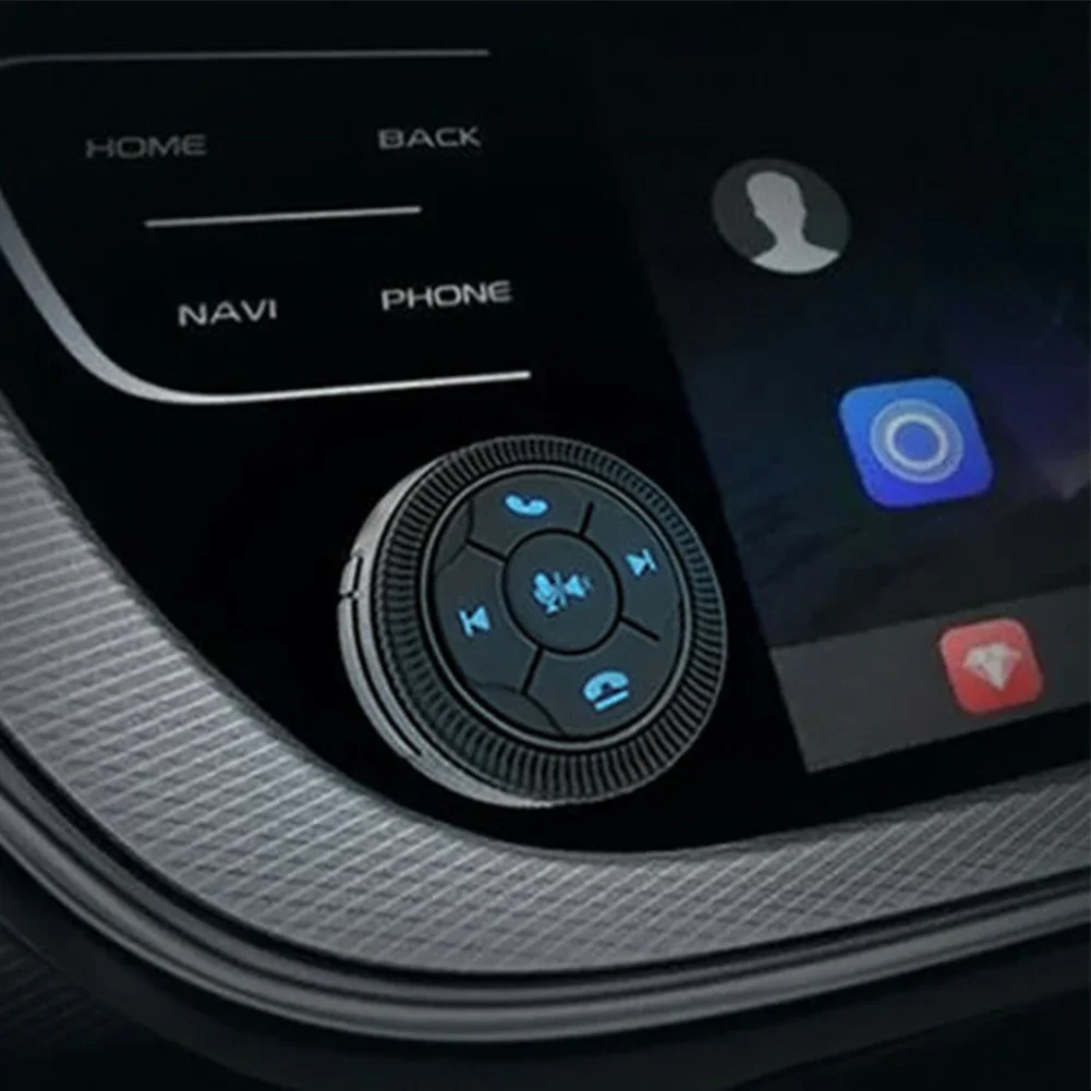 1pcs Black Volume Remote Control  Car Steering Wheel GPS Wireless Smart Button  Key Volume Remote Control Auto Accessories