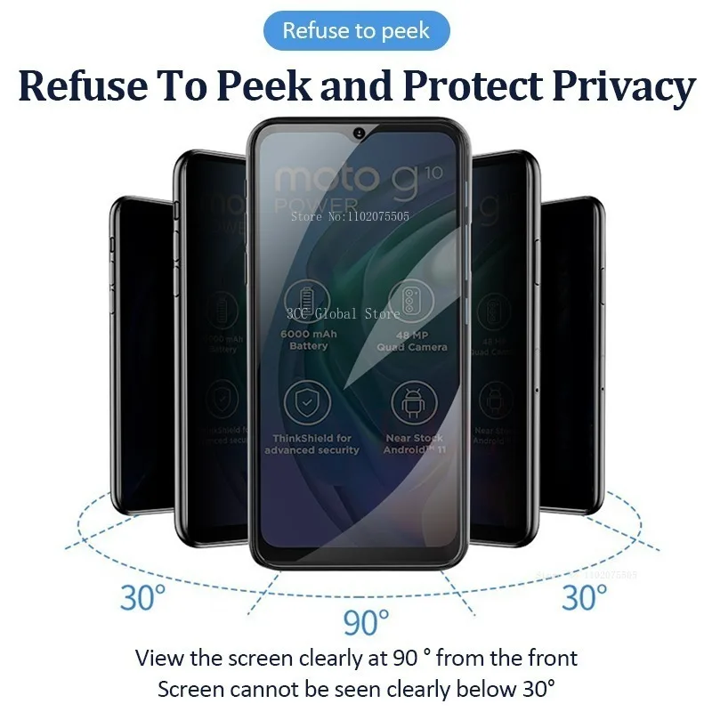 Privacy Protective Film for Motorola X30 S30 G9 G10 G20 G22 Screen Protector For Moto G30 G31 G41 G50 G51 G71 Edge 30 20 E32