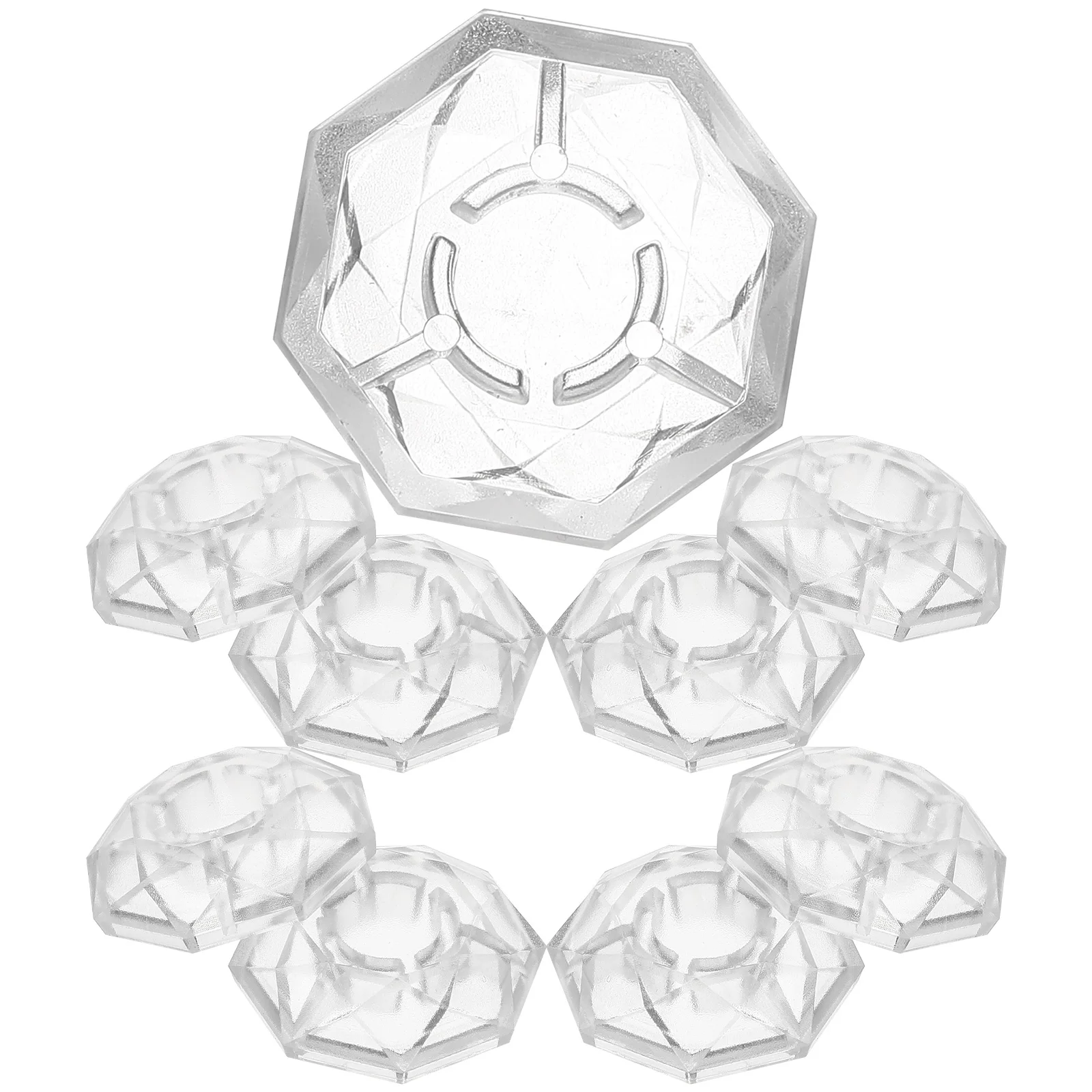 

5 Pcs Diamond-shaped Nail Hat Effects Pedal Cap Guitar Footswitch Topper Transparent