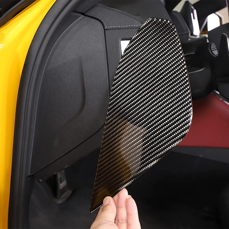 For Toyota Supra A90 2019-2022 Car Modeling Door Anti-collision Buffer Sticker Soft Carbon Fiber Car Modification Accessories