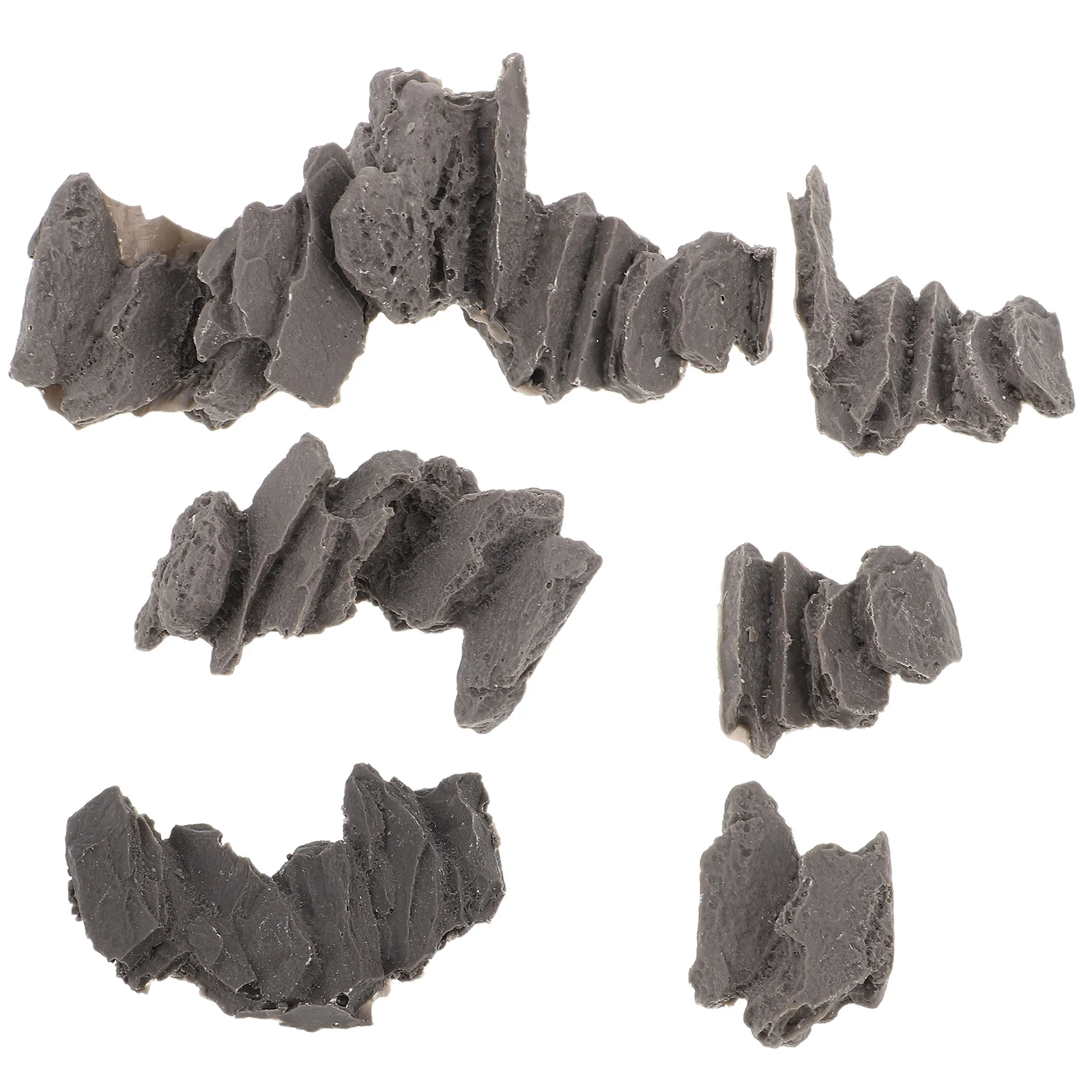 

6Pcs Sand Table Decorative Stone Steps Miniature Pathway Stones for Fairy Garden DIY Landscape Micro Train Railway Scenery