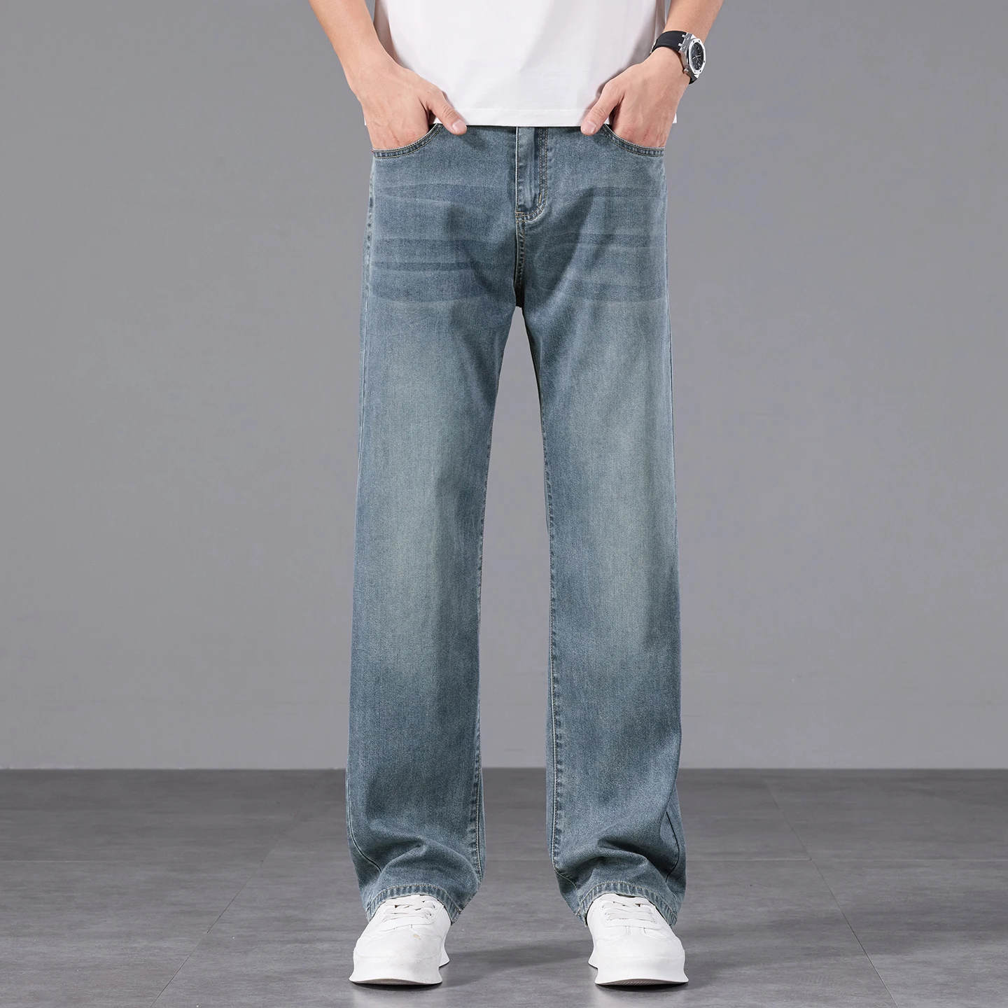 

autumn men Comfortable Breathable High Quaity cotton jeans Classic Denim straight Jeans Male spring men's High Quality Trousers