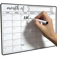 Magnetic Calendar Dry Erase Fridge Magnet Monthly for Refrigerator Starts Monday Organizes Schedules Whiteboard with Pens