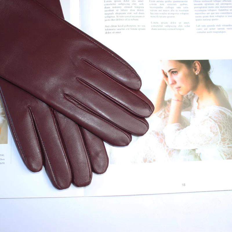 Gants en peau de mouton pour dames, classique, solide, document, polyvalent, cuir, printemps, tricot, doublure, cyclisme, conduite, automne