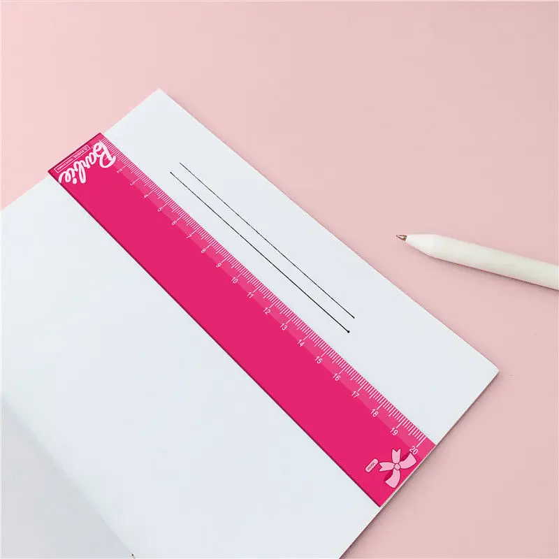 1Pcs Barbie Kawaii 20Cm Ruler Anime Student Acrylic Drawing Measuring Rulers Tool Office School Stationery Supplies Gifts Toys