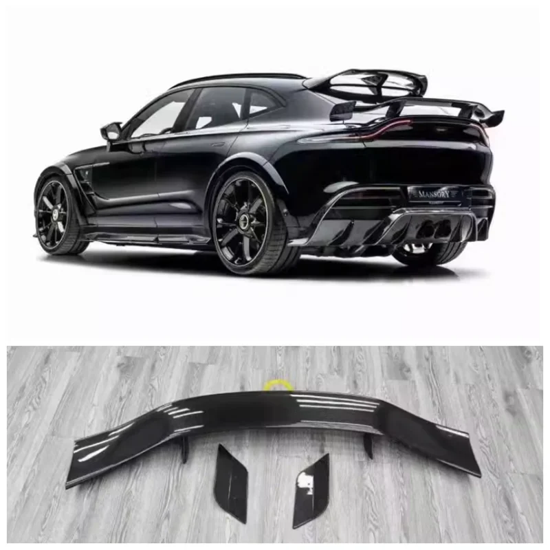 For Aston Martin DBX 2020-2024 High Quality Real Dry Carbon Fiber Car Rear Wing Trunk Lip Spoiler