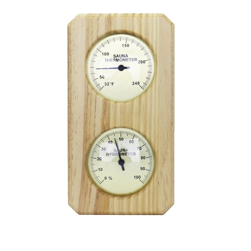 HOT SALE Sauna Thermometer Fahrenheit Hygrometer Gauge 2In1 Indoor Home Sauna Thermostat,Sauna For Traditional Sauna,Barrel