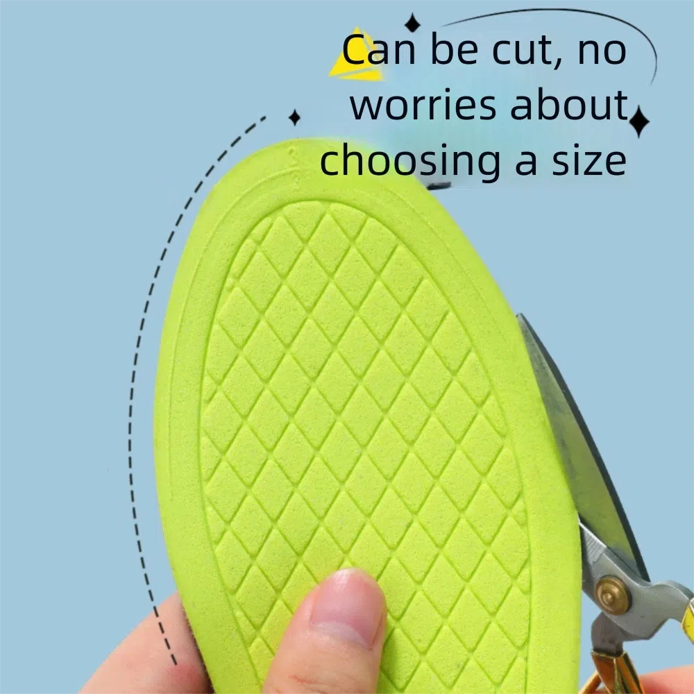 1pair Absorb-Sweat Absorb-Sweat Shoes Pads Light Weight Mesh Breathable Running Insoles Feet Care Absorb-Sweat Technology