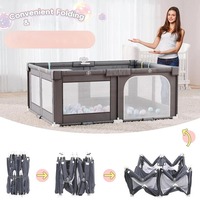 Baby Guardrail Baby Integrated Crawling Walking Fence Children's Play Fence Foldable Intelligence Baby Safety Gate