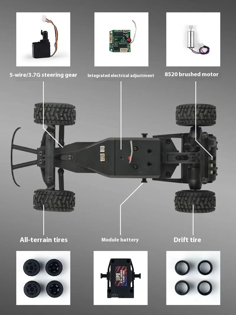 Piña Rc profesional Drift Car Sg2410 Control remoto tracción en la rueda trasera cámara tirar coche simulación Control remoto modelo Coche