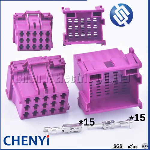 Imagen 1 del producto Conector de amplificador de potencia de automóvil macho o hembra de 15 Pines, enchufe de amplificador de Audio automotriz 1-967628, 8-968973-1