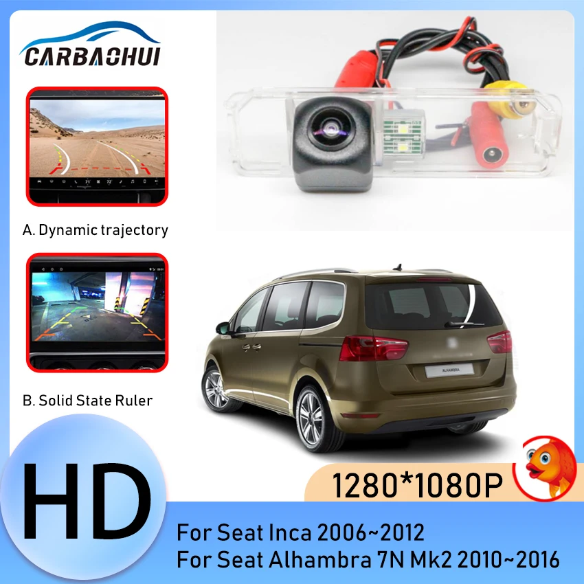 HD Car Rear View Back Up Reverse Camera High Quality CCD Night Vision Reverse Camera For Seat Inca Alhambra 7N Mk2 2006~2016