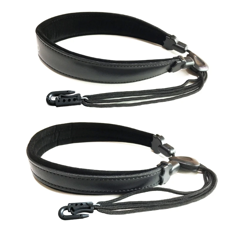 

Saxophone Neck Strap Slings PU Leather Padded Neck Strap for Regular Beginners