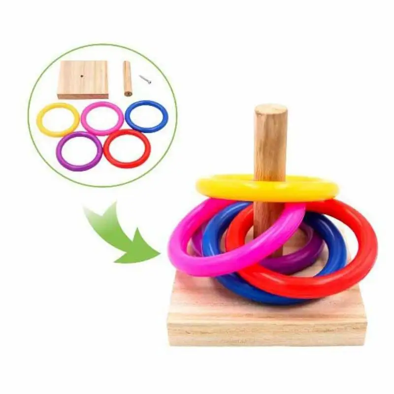 Anneau d'entraînement pour oiseaux, jouet interactif pour perroquet, fournitures pour animaux de compagnie, jouets éducatifs colorés pour le développement mental des oiseaux