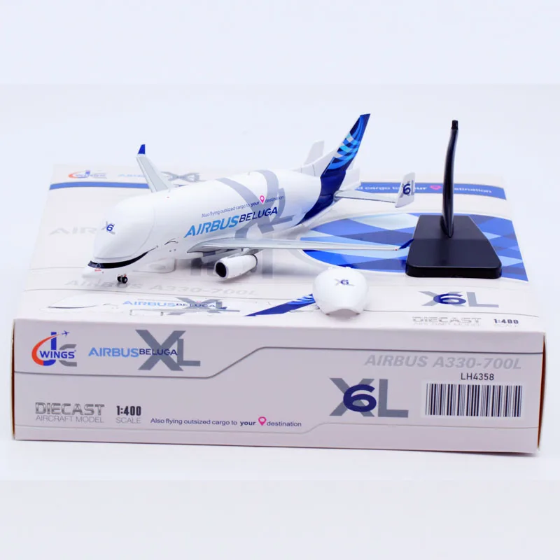 

LH4358 Alloy Collectible Plane Gift JC Wings 1:400 Airbus Industrie A330-743L Beluga XL6 Diecast Aircraft Jet Model F-GXLO