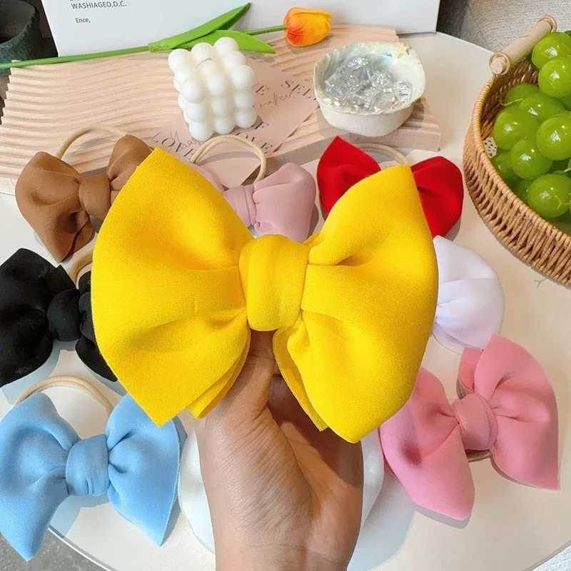 Baby Girl Bows Headband Newborn Turban Big Hairband Accessory Kids HairBand Outdoor Toddler Children HeadWrap Hair Accessories