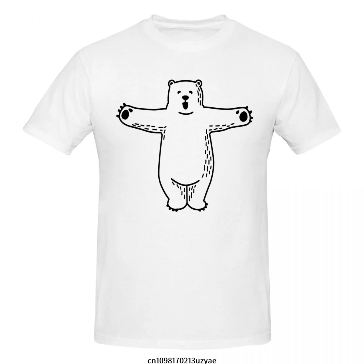 

Bear Hug T Shirt Men Fashion T-shirt Cotton Tshirt Tops Tees Short Sleeve