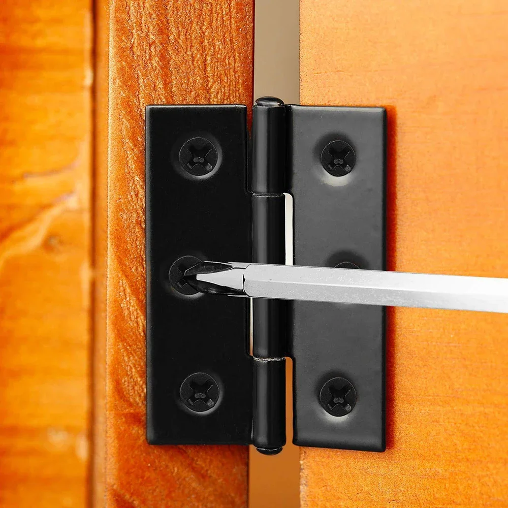 10/1Pc Hardware Stainless Steel Hinges Door Connector Drawer 6 Mounting Holes for Furniture Bookcase Window Cabinet Door Fitting