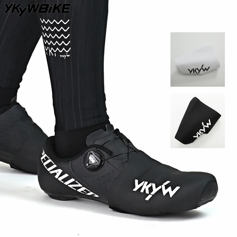 YKYWBIKE Cycling Half Shoe Covers Anti-Splash Abrasion Resistant MTB Road Bike Bicycle Toe Overshoes Lightweight Protective