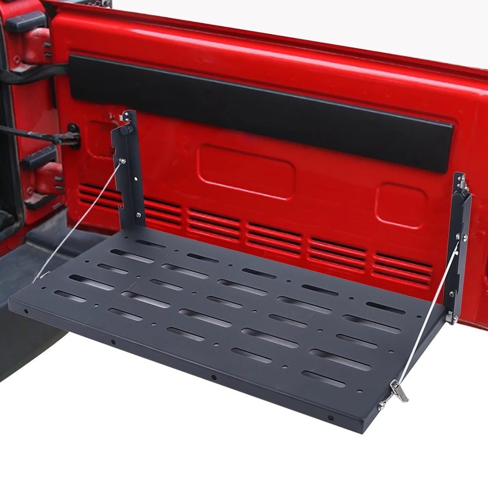 Car Tailgate Table Rear Door Foldable Shelf Cargo Luggage Storage Rack for Jeep Wrangler JK 2007-2017