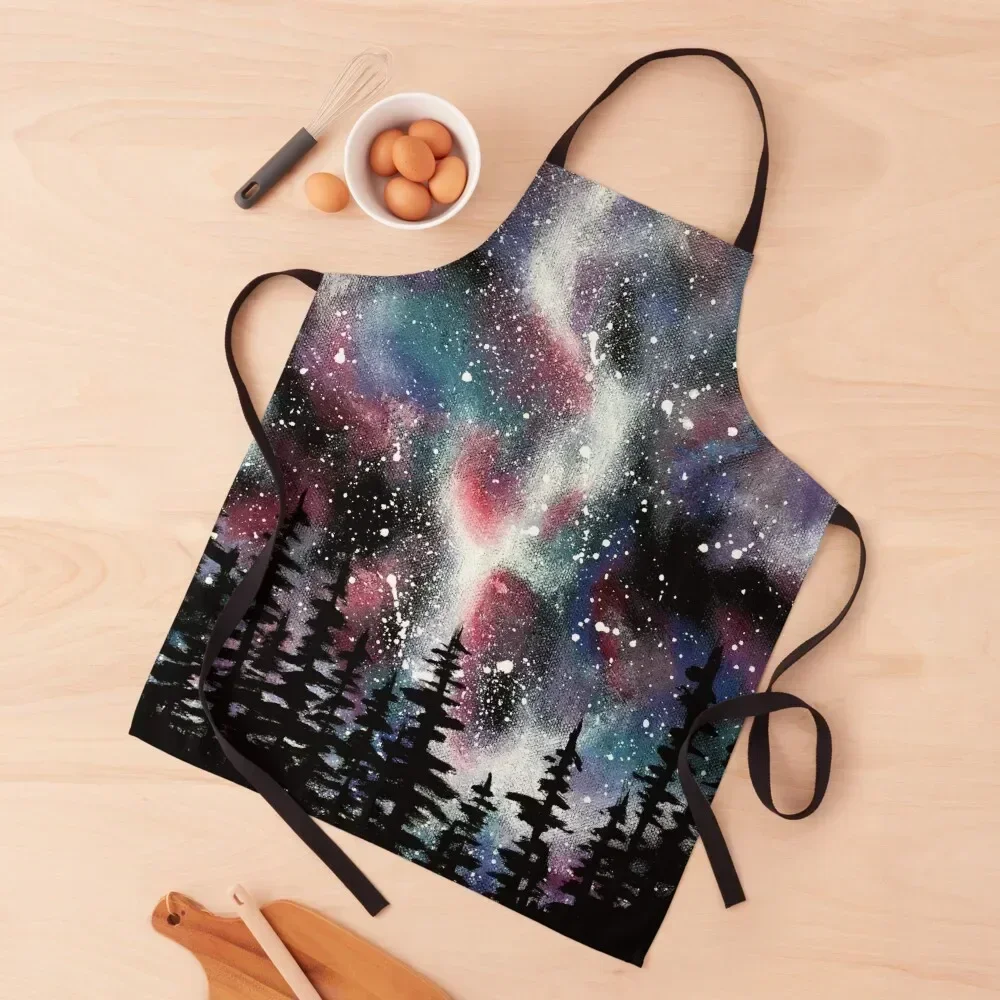 

Winter Galaxy Sky Apron Dress chef costume Professional Barber kitchen item Apron
