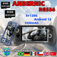 ANBERNIC RG556 Portable Handheld Game Console Unisoc T820 Android 13 5.48 Inch Screen WIFI PS2 3DS WII Games Gifts For Children