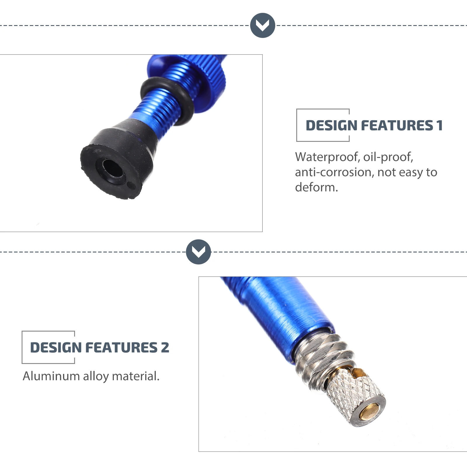 

Tubeless Valve Nozzles 40mm Aluminum Rod Copper Bike Tire Stems Accessories Vacuum Wheel Valves Durable