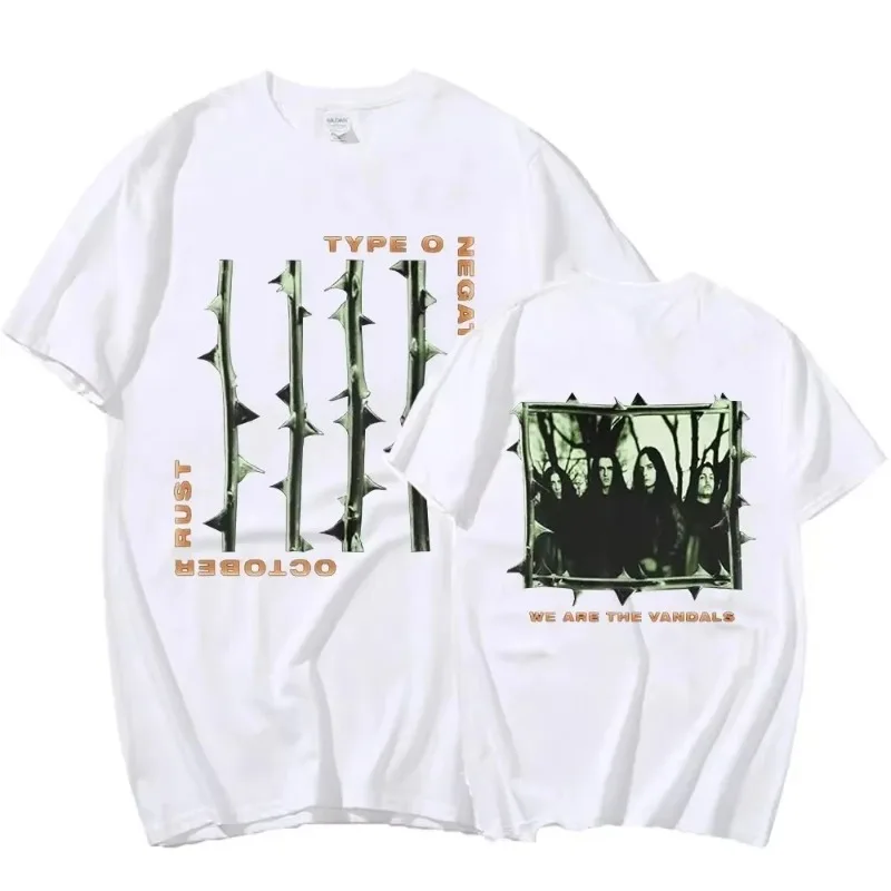2024 Type O Negative October Rust T Gothic Metal Rock Band T-shirt Couple's Four Seasons Casual Retro Top