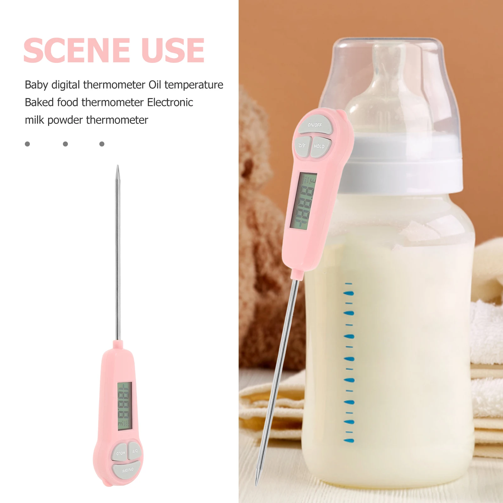 

Electronic Thermometer Small Digital Portable Monitor Candy Food Cooking Thermometers for Kitchen Probe