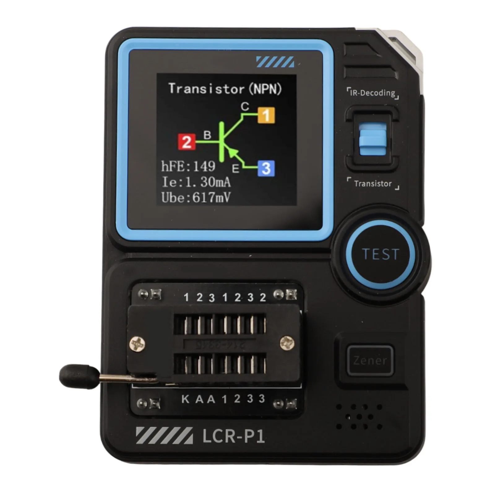 Transistor Tester LCR-P1 Diode Triode Capacitance Resistance Meter LCR ESR Meter 300mAh Lithium Battery Tools Transistor Tester