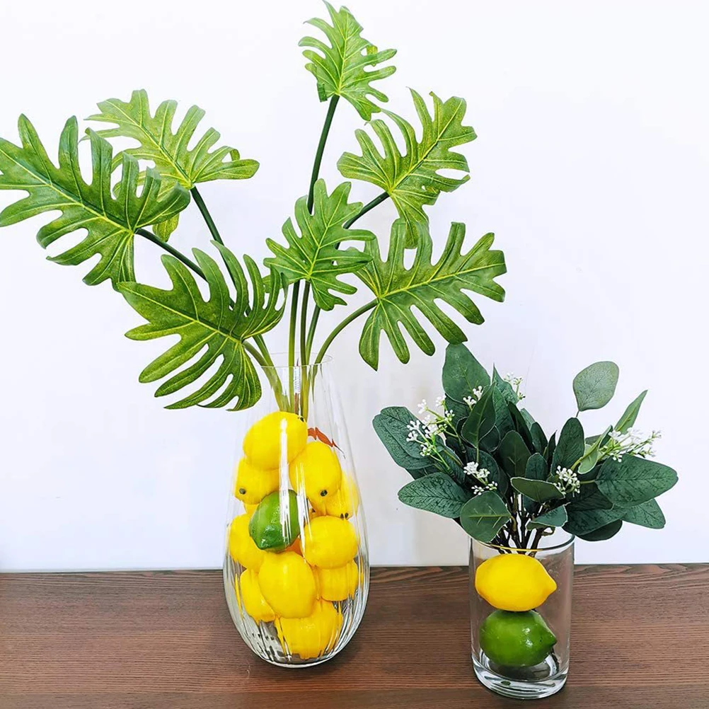 

5Pcs Fake Lemons Decorative Fruit Models Realistic Design for Kitchen Table Photography Props Home Decoration Artificial Fruit