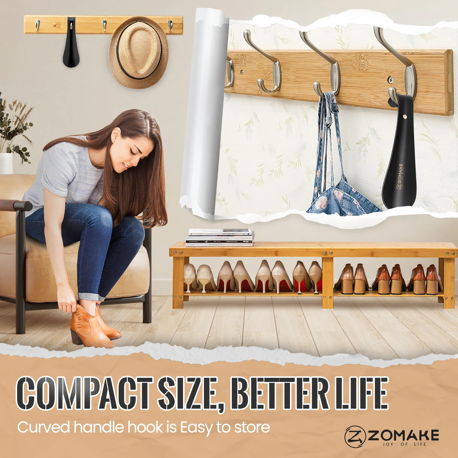 الخريف 16 سنتيمتر قصيرة الفولاذ المقاوم للصدأ لبيسة الحذاء المهنية المحمولة كسول حذاء مساعد هدية الكريسماس مناسبة للأطفال المسنين